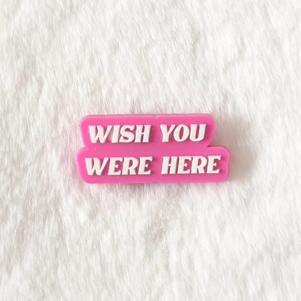 5/$15 🩷 MUST BUNDLE CROCS Pink Wish You Were Here Jibbitz Charm